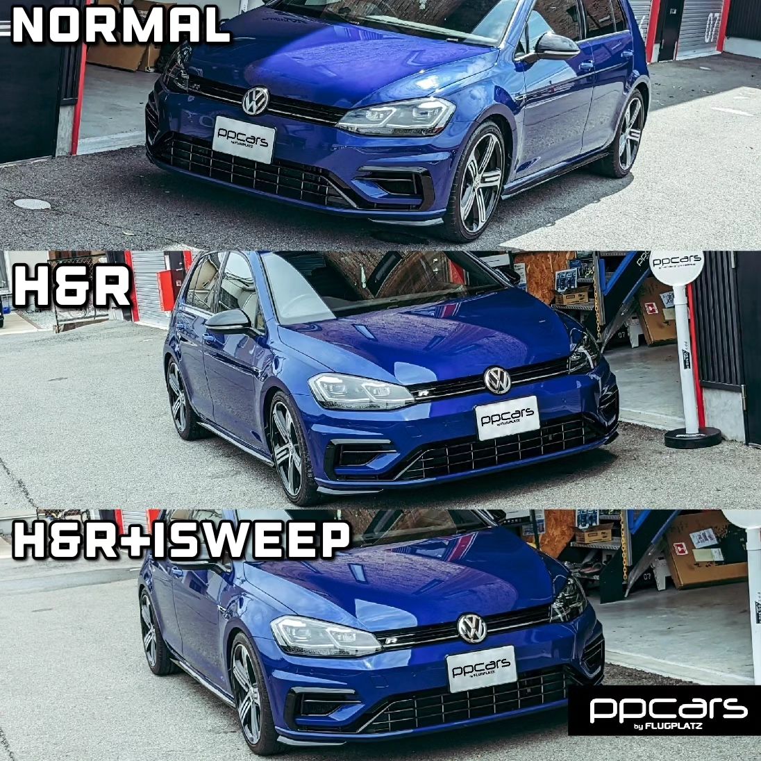 Golf7.5 R (5G) x H&Rダウンサス&iSWEEPホイールスペーサー