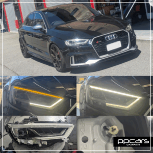 Audi RS3(8V) Sedan x ヘッドライトDRL修理 (フォトギャラリー)