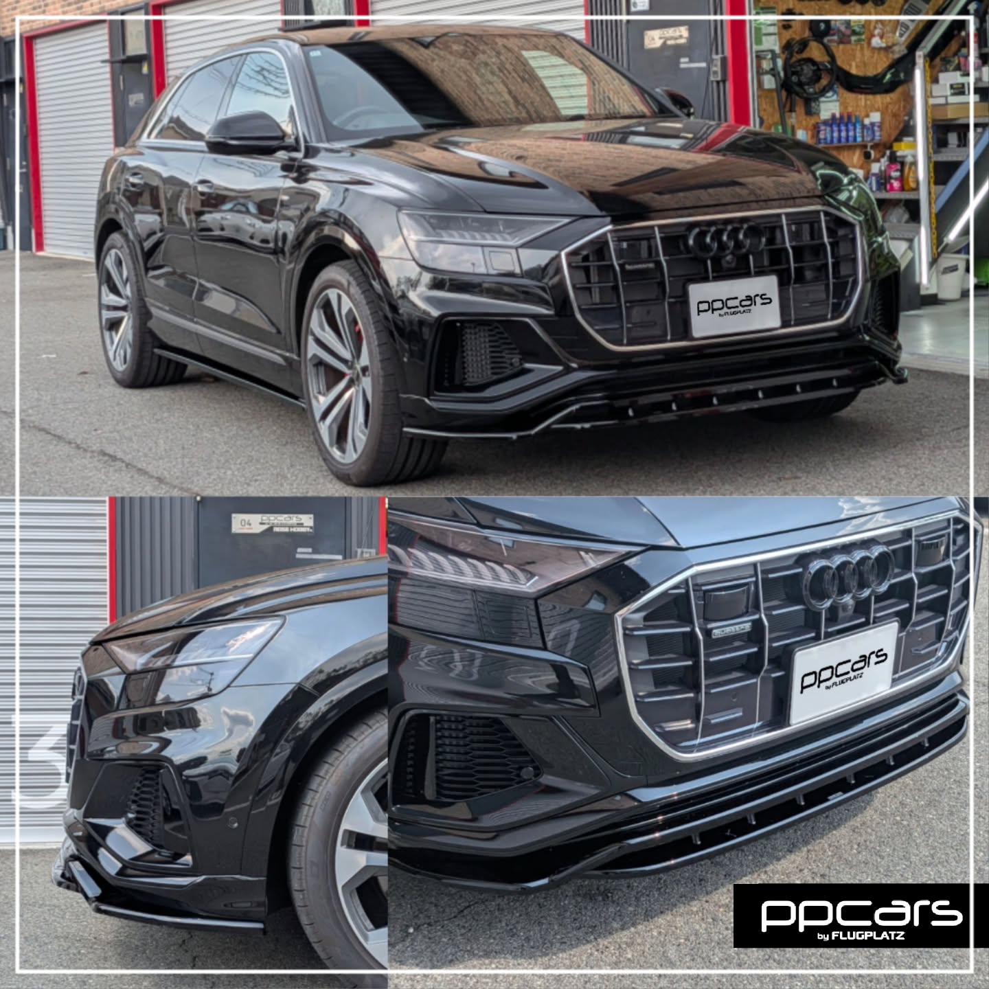 Audi Q8(4M/F1) x Maxton-Designフロントスポイラー,ブラックエンブレム (フォトギャラリー)