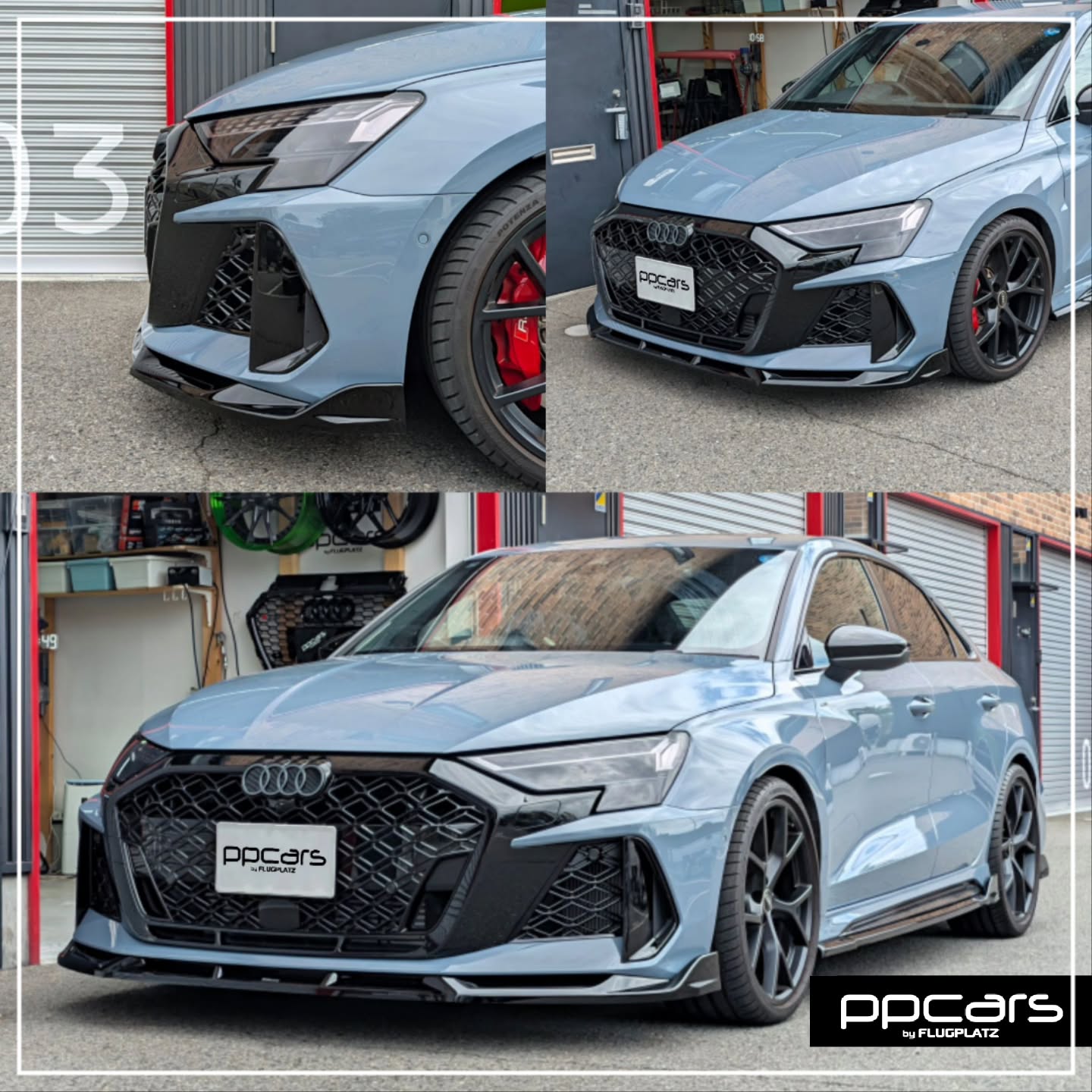 Audi RS3(8Y) Sedan x Maxton-Designフロントスポイラー (フォトギャラリー)